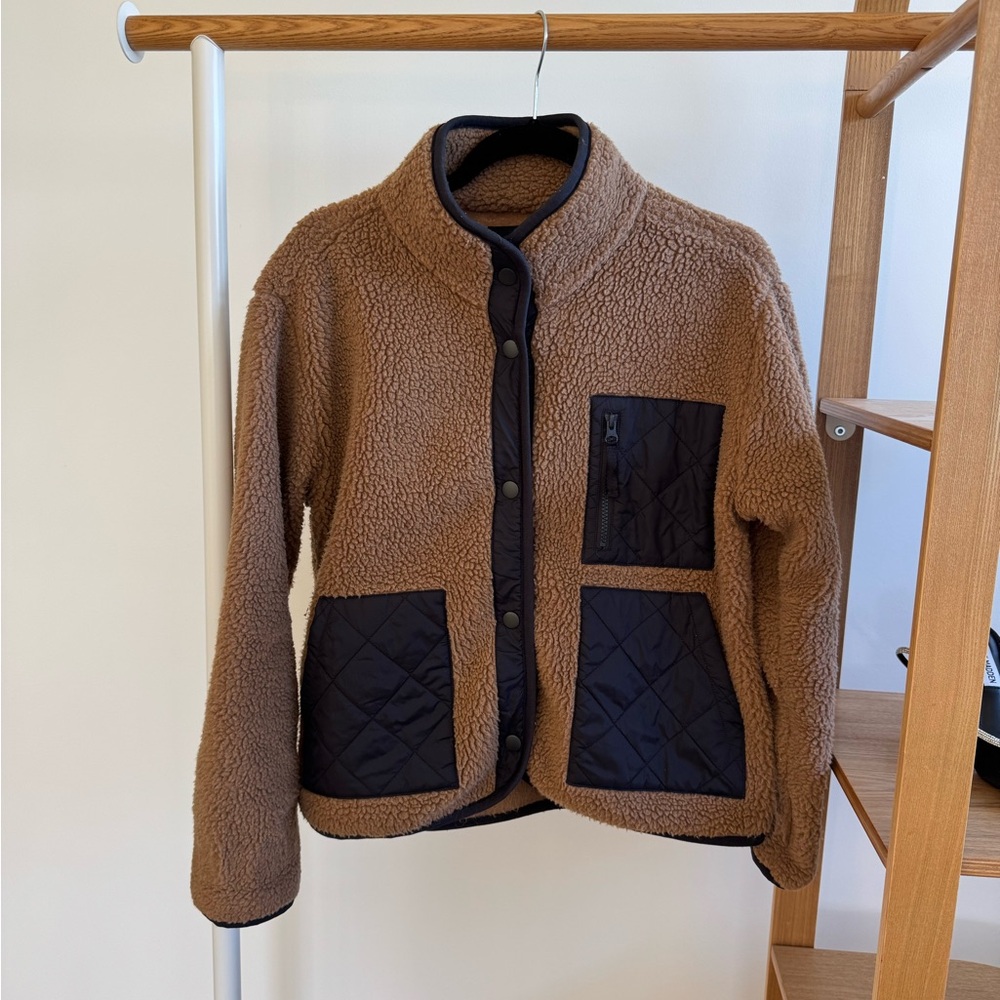 Rails Tan and Black Teddy Jacket